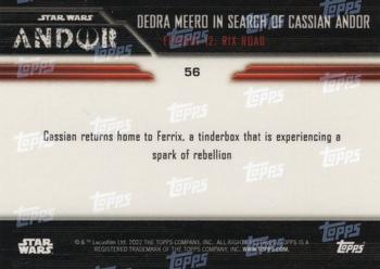 2022 Topps Now Star Wars: Andor #56 Dedra Meero in Search of Cassian Andor Back