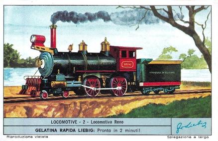 1969 Liebig Locomotive - Locomotives (Italian Text)(F1834, S1837) #2 Locomotiva Reno Front
