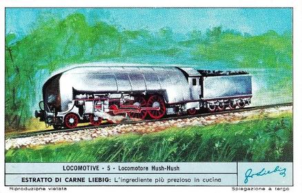 1969 Liebig Locomotive - Locomotives (Italian Text)(F1834, S1837) #5 Locomotore Hush-hush Front