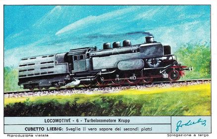 1969 Liebig Locomotive - Locomotives (Italian Text)(F1834, S1837) #6 Turbolocomotore Krupp Front
