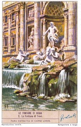 1938 Liebig Le fontane di Roma - The fountains of Rome (Italian Text) (F1367, S1376) #2 La fontana di Trevi Front