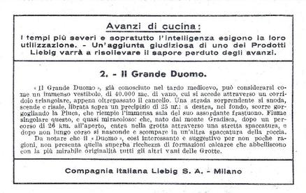 1938 Liebig Grotte di Postumia - The Grottoes of Postumia (Italian Text) (F1371, S1381) #2 Il Grande Duomo Back