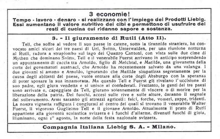 1938 Liebig Guglielmo Tell - Opera di Rossini - William Tell (Opera) (Italian Text) (F1372, S1386) #3 Il guiramento di Ratli (Atto II) Back