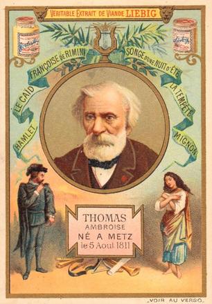 1894 Liebig Famous French Composers II (French Text)(F409, S406) #NNO Ambroise Thomas Front