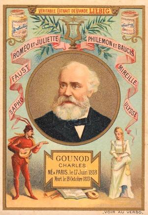 1894 Liebig Famous French Composers II (French Text)(F409, S406) #NNO Charles Gounod Front