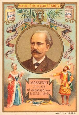 1894 Liebig Famous French Composers II (French Text)(F409, S406) #NNO Jules Massenet Front