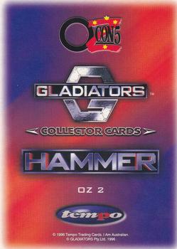 1996 Tempo Gladiators - OzCon5 Promos #OZ2 Hammer Back