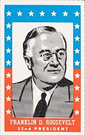 1960 Bazooka U.S. Presidents (R711-28) #NNO Franklin D. Roosevelt Front