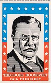1960 Bazooka U.S. Presidents (R711-28) #NNO Theodore Roosevelt Front