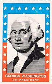 1960 Bazooka U.S. Presidents (R711-28) #NNO George Washington Front