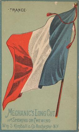 1891 W.S. Kimball & Co. National Flags (N195) #NNO France Front