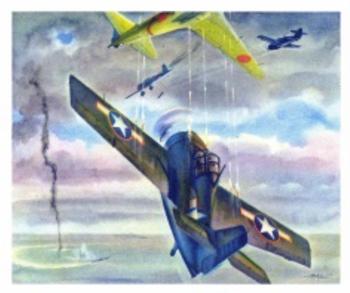 1942 Coca-Cola America's Fighting Planes #NNO Grumman F4F Wildcat Front