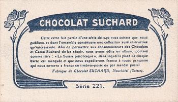 1909 Suchard La Suisse Pittoresque (Série 221) #40 Card With no Name (Town Center) Back