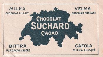 1934 Suchard La Suisse pittoresque (Map of Switzerland on back) #16 Aigle Back