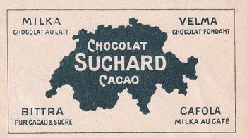 1934 Suchard La Suisse pittoresque (Map of Switzerland on back) #52 Bulle Back