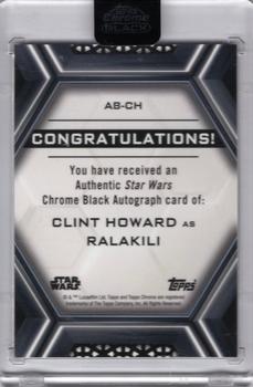 2022 Topps Chrome Black Star Wars - Autographs Design B #AB-CH Clint Howard Back