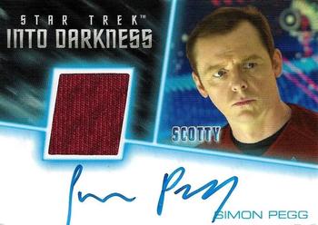 2014 Rittenhouse Star Trek Movies - Autographed Costume #NNO Simon Pegg Front