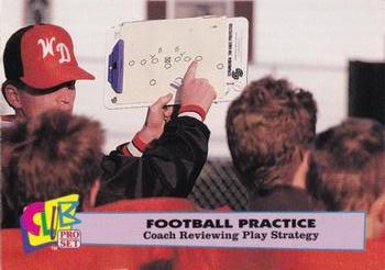 1992 Club Pro Set Football Practice #2 Coach Reviewing Play Front