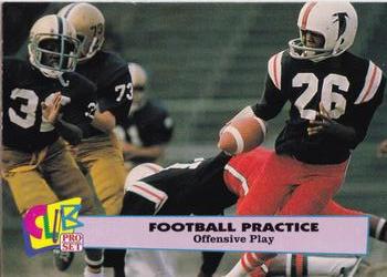 1992 Club Pro Set Football Practice #4 Offensive Play Front