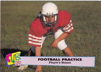 1992 Club Pro Set Football Practice #6 Player's Stance Front