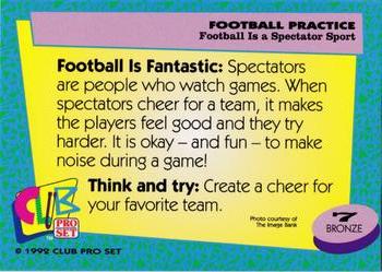1992 Club Pro Set Football Practice #7 Football Is a Back