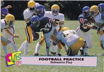 1992 Club Pro Set Football Practice #8 Defensive Practice Front