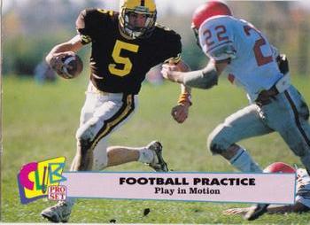 1992 Club Pro Set Football Practice #9 Play in Motion Front