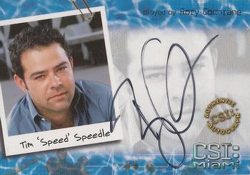 2004 Strictly Ink CSI Miami Series 1 - Autograph Cards #MI-A4 Rory Cochrane Front
