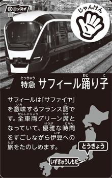 2022 Nissei Tetsudou Sausage (ニッセイ 鉄道ソーセージ) Stickers #10 サフィールおどりこ (Saphir Odoriko) Back