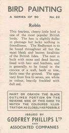 1938 Godfrey Phillips Bird Painting #22 Robin Back
