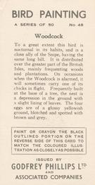 1938 Godfrey Phillips Bird Painting #48 Woodcock Back