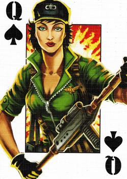 2007 G.I. Joe 25th Anniversary Playing Cards #Q♠ Lady Jaye Front