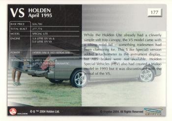 2004 Kryptyx Holden Master Collection; 2nd Series #177 VS Special Ute Back