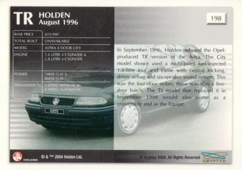 2004 Kryptyx Holden Master Collection; 2nd Series #198 TR Astra 4 Door City Back