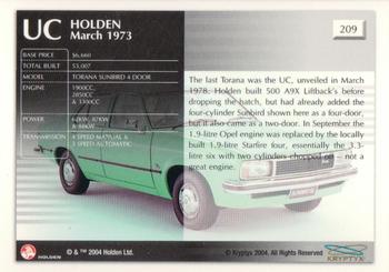 2004 Kryptyx Holden Master Collection; 2nd Series #209 LC Torana Sunbird 4 Door Back