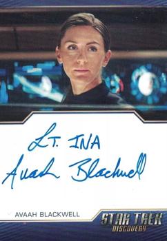 2022 Rittenhouse Star Trek: Discovery Season Three - Autographed Inscriptions (Blue Border Design) #NNO Avaah Blackwell Front