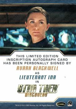 2022 Rittenhouse Star Trek: Discovery Season Three - Autographed Inscriptions (Blue Border Design) #NNO Avaah Blackwell Back