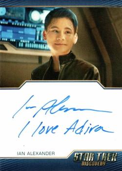 2022 Rittenhouse Star Trek: Discovery Season Three - Autographed Inscriptions (Blue Border Design) #NNO Ian Alexander Front