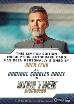 2022 Rittenhouse Star Trek: Discovery Season Three - Autographed Inscriptions (Blue Border Design) #NNO Oded Fehr Back