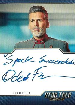 2022 Rittenhouse Star Trek: Discovery Season Three - Autographed Inscriptions (Blue Border Design) #NNO Oded Fehr Front