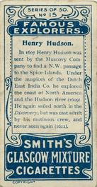 1911 F. & J. Smith's Famous Explorers #15 Henry Hudson Back