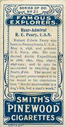 1911 F. & J. Smith's Famous Explorers #21 R. E. Peary Back