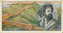 1911 F. & J. Smith's Famous Explorers #27 Marco Polo Front