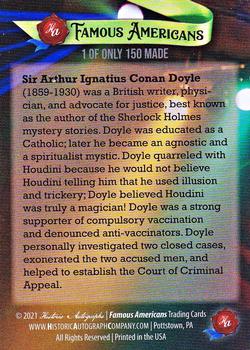 2021 Historic Autographs Famous Americans - Alloy #125 Sir Arthur Conan Doyle Back