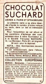 1934 Suchard Collection Européenne #10 Allemagne - Münich - Marienplatz Back