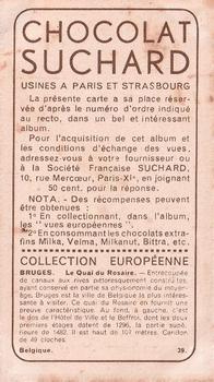 1934 Suchard Collection Européenne #39 Belgique - Bruges - Quai du Rosaire Back