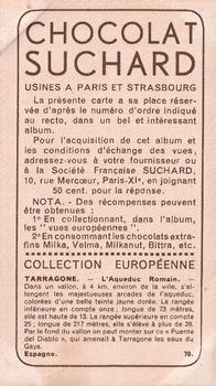1934 Suchard Collection Européenne #70 Espagne - Tarragone - L'Aqueduc Romain Back