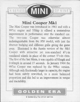 1994 Golden Era Thirty Five Years of The Mini #2 Mini Cooper Mk1 Back