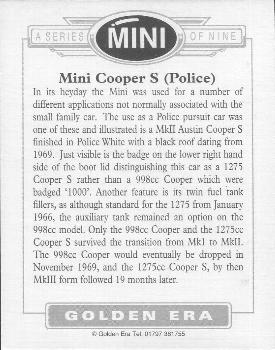 1994 Golden Era Thirty Five Years of The Mini #7 Mini Cooper S (Police) Back