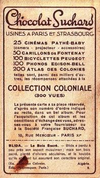 1933 Suchard Collection Coloniale (25 Cinémas backs) #9 Blida - Le Bois Sacré (Algérie) Back